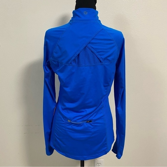 Athleta Candescent Running Half Zip Blue Top Size Medium - Picture 3 of 17